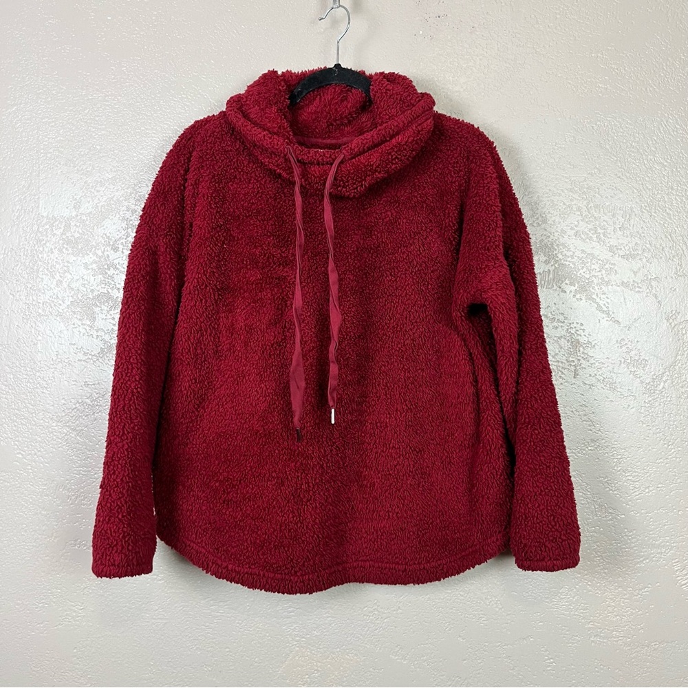 5for$30 Maurices Women Large Cowl Neck Top Long Sleeve Pullover Burgundy Sweater